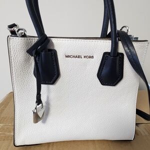 Michael Kors Color Block Cream Amd Navy Satchel